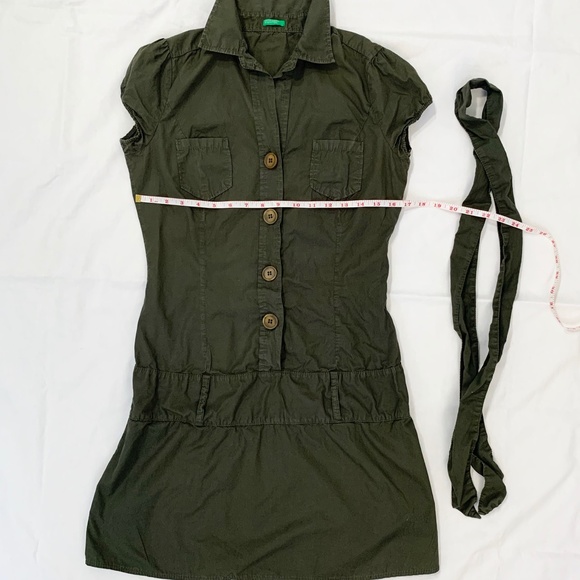 United Colors of Benetton Olive Green Short Dress - Picture 7 of 7